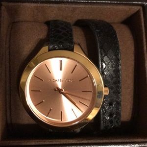 Michael Kors black wrap watch